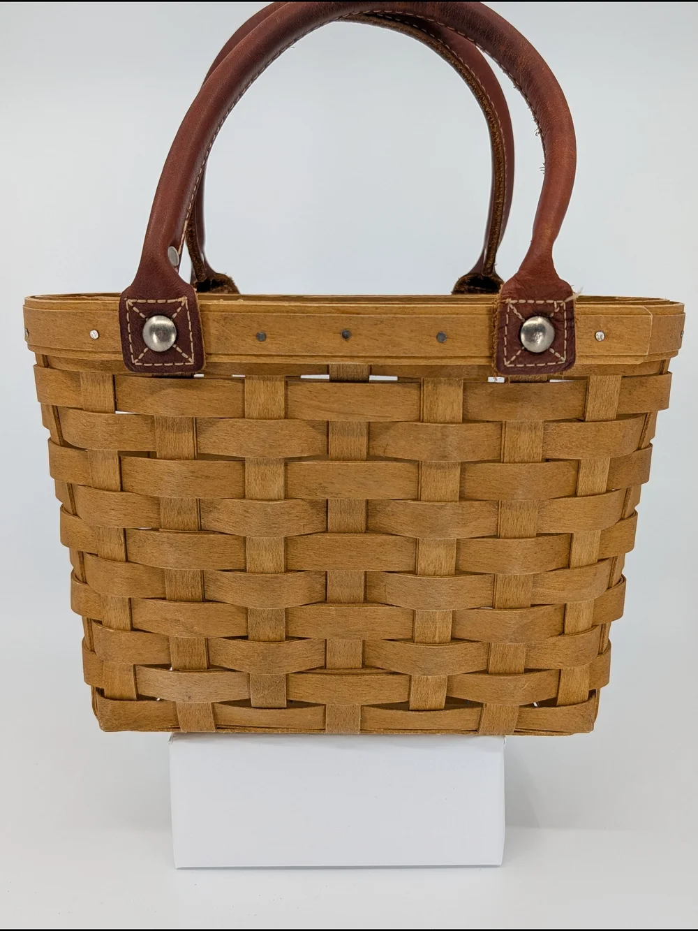 Longaberger Small Boardwalk Tote/Purse Basket, Old Glory Flag Liner & Protector